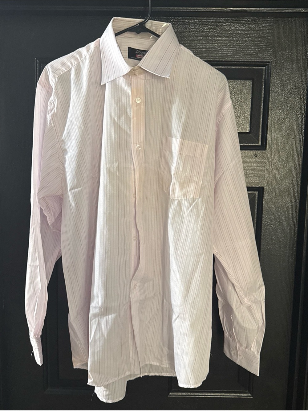Icon Canada Button Down Pink Pinstripe Dress Shirt Men Size 18